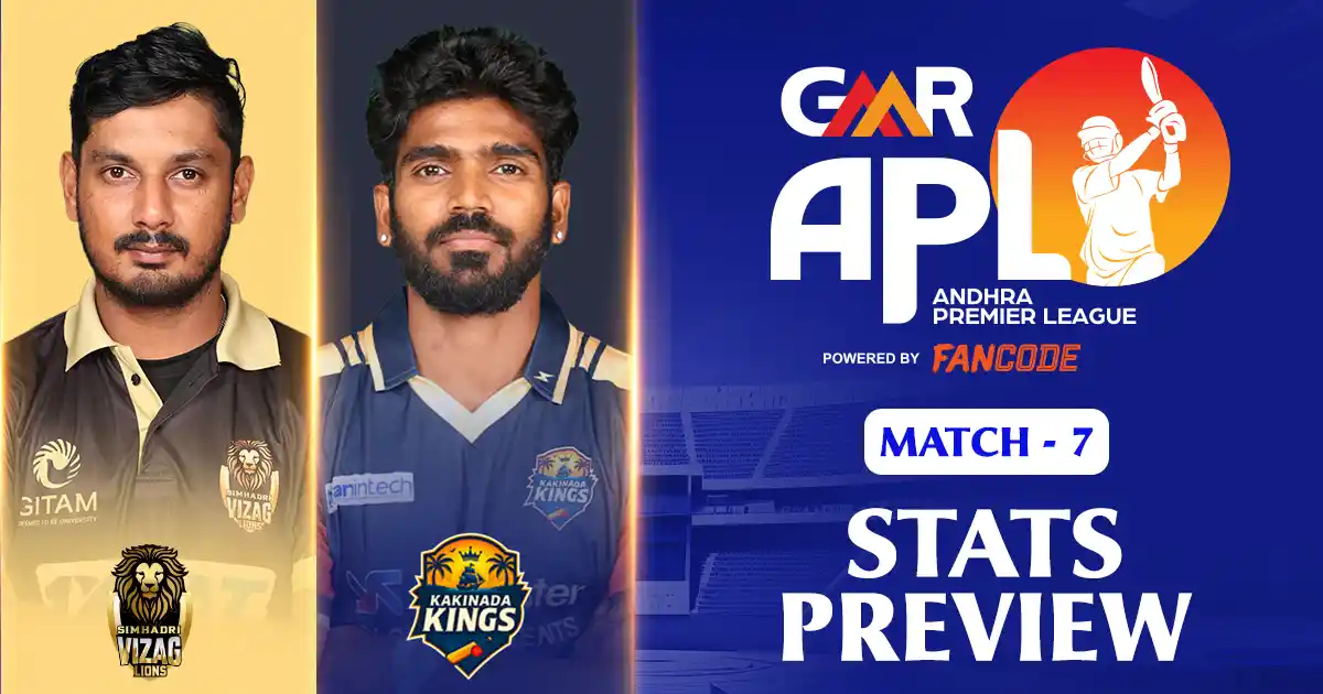 GMR APL 2025: Simhadri Vizag Lions vs Kakinada Kings, Match 7: Stats Preview
